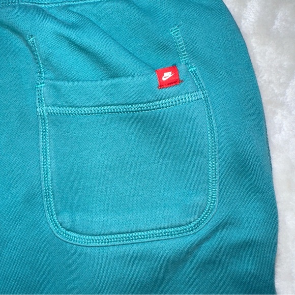 Nike Teal Blue Neon Drawstring Logo Jogger Sweatpants Size Medium - Picture 10 of 11